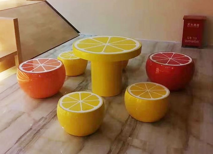 Citrus Fruits Table/Stools DKY 861