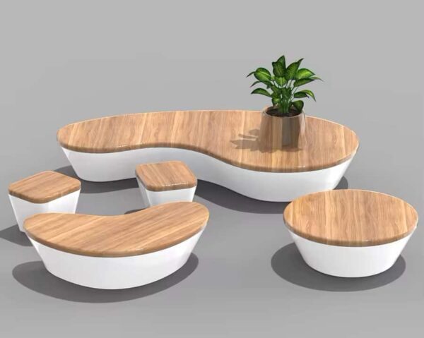 Woodgrain Planter/Bench Set DKH335