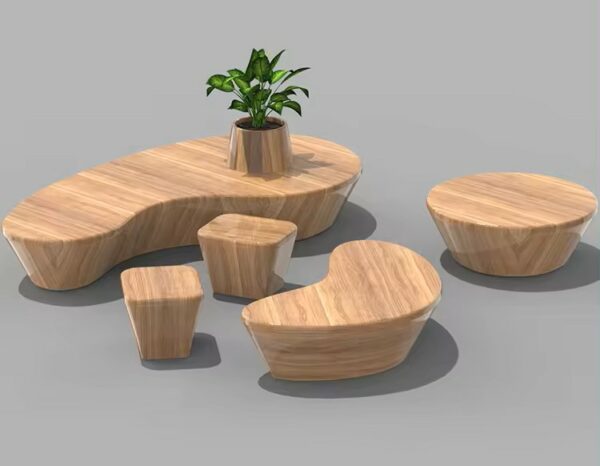 Woodgrain Planter/Bench Set DKH335