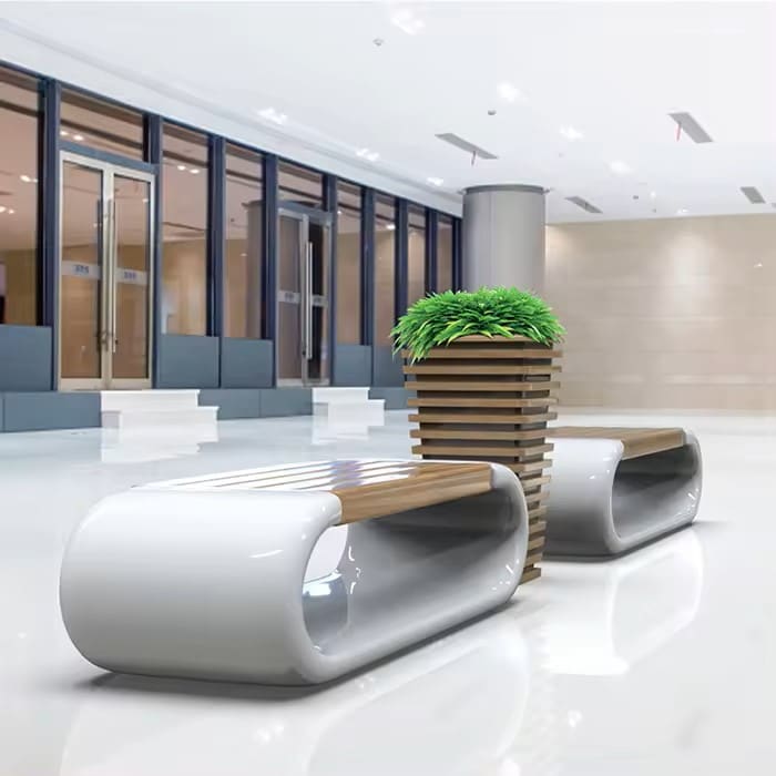 Arc Shaped Fibreglass Bench DKY670